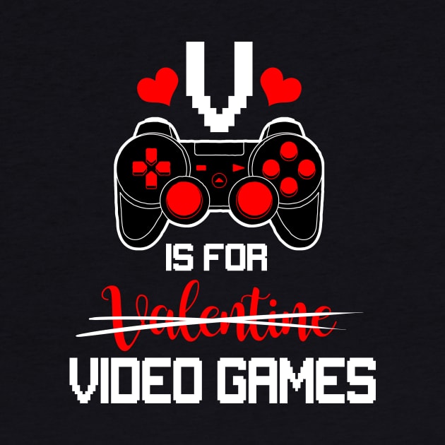 V is For Video Games Gifts Valentine Funny For Video Game Lovers by mittievance